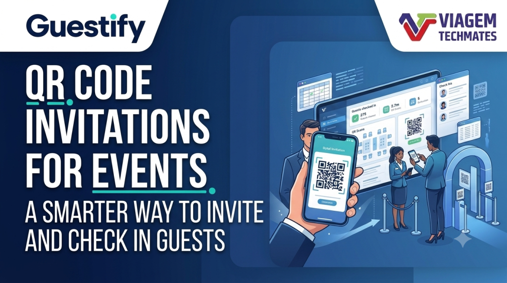 Guest presenting a QR-code invitation for event check-in